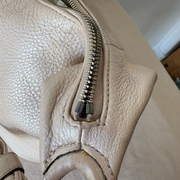 Coach Kristin Champagne Leather Hobo Shoulder Bag - Picture 12 of 16